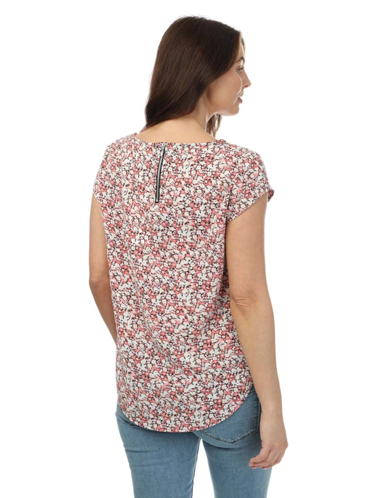 Womens Vic Short Sleeve Floral Top