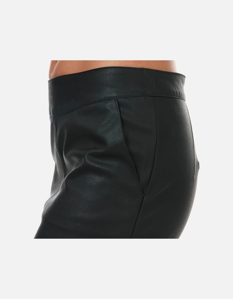 Womens Base Faux Leather Skirt