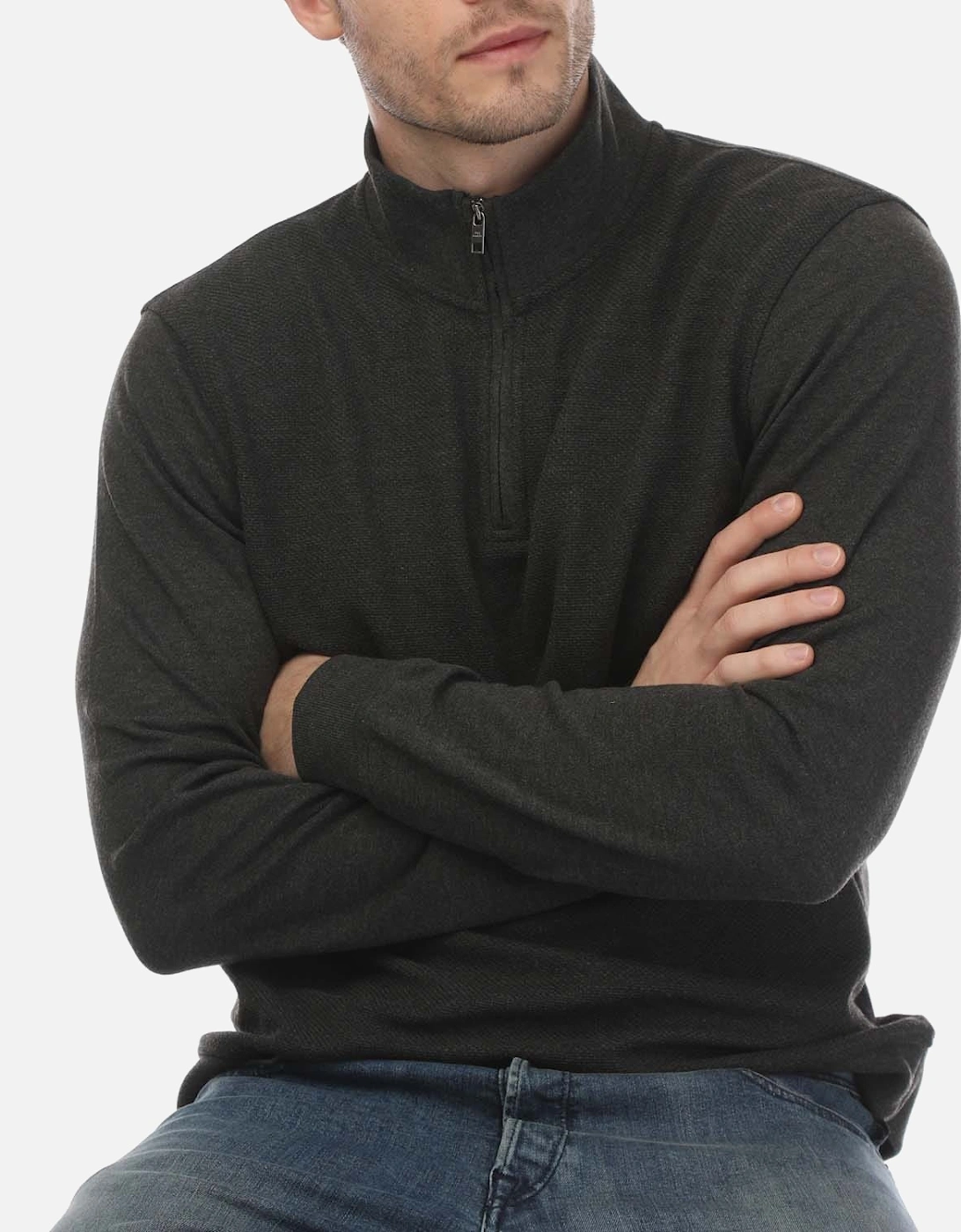 Bits Textured Funnel Neck Sweater