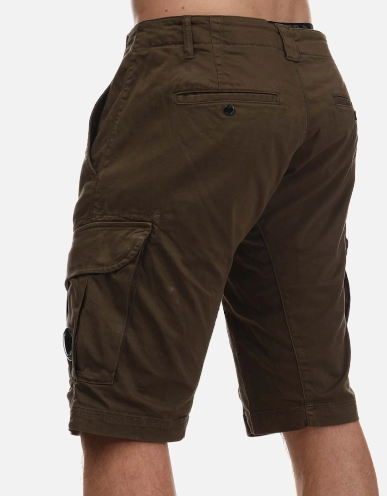 Mens Stretch Sateen Cargo Shorts