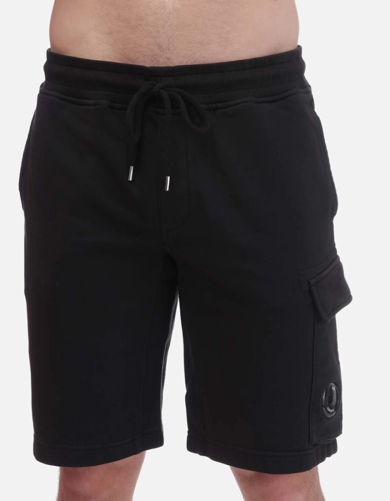 Cotton Diagonal Fleece Cargo Shorts