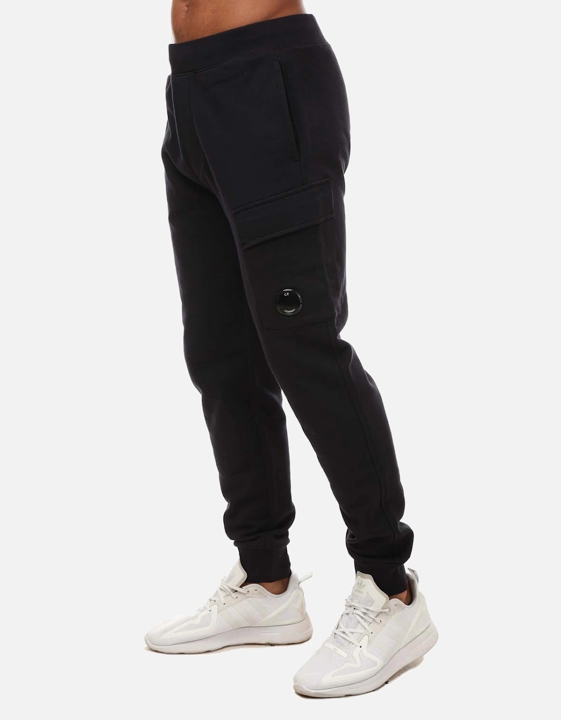 Cp Company Men's Navy Diagonal Raised Fleece Cargo Sweatpants Xl