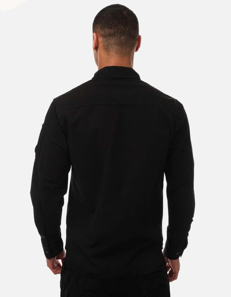 Mens Gabardine Zipped Shirt