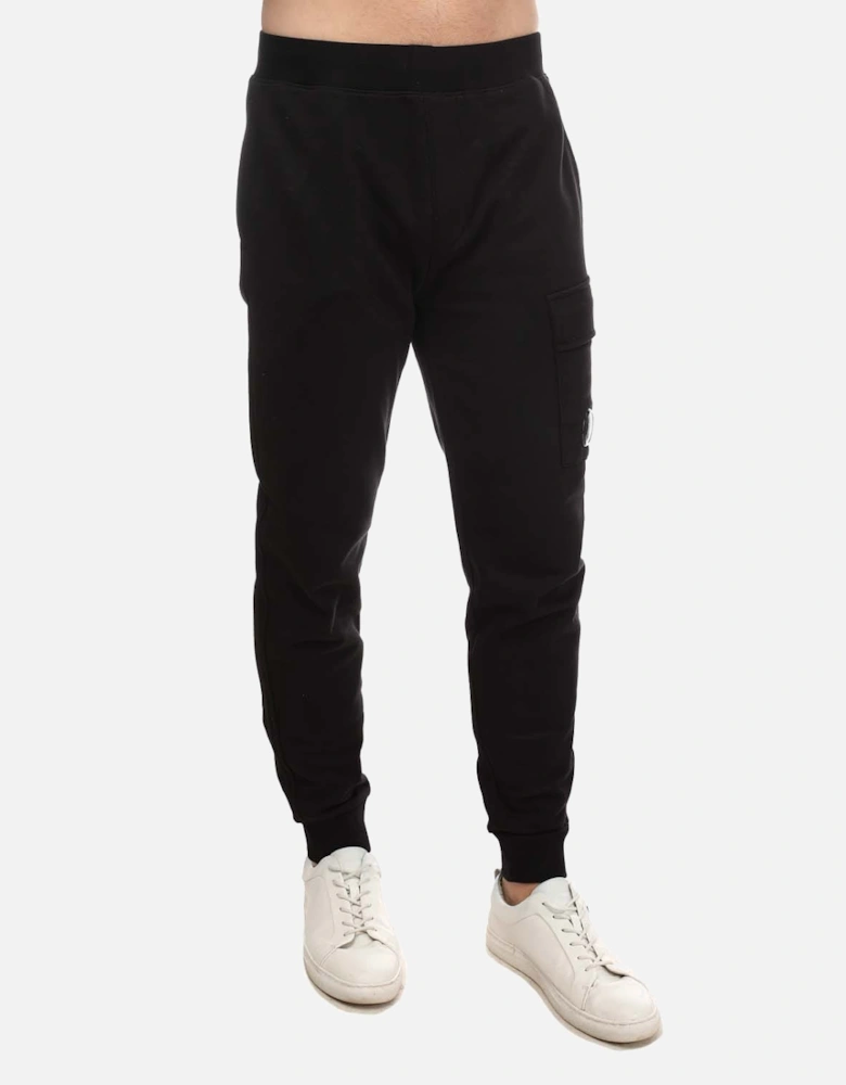 Mens Diagonal Raised Fleece Cargo Sweatpants