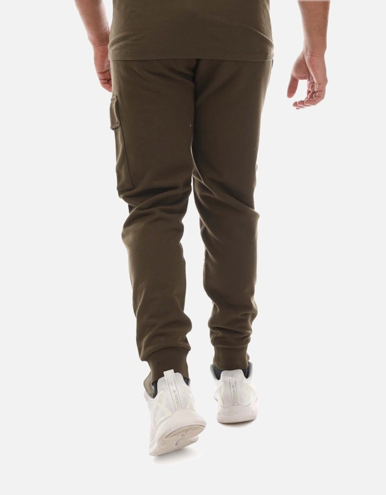 Mens Diagonal Raised Fleece Cargo Sweatpants