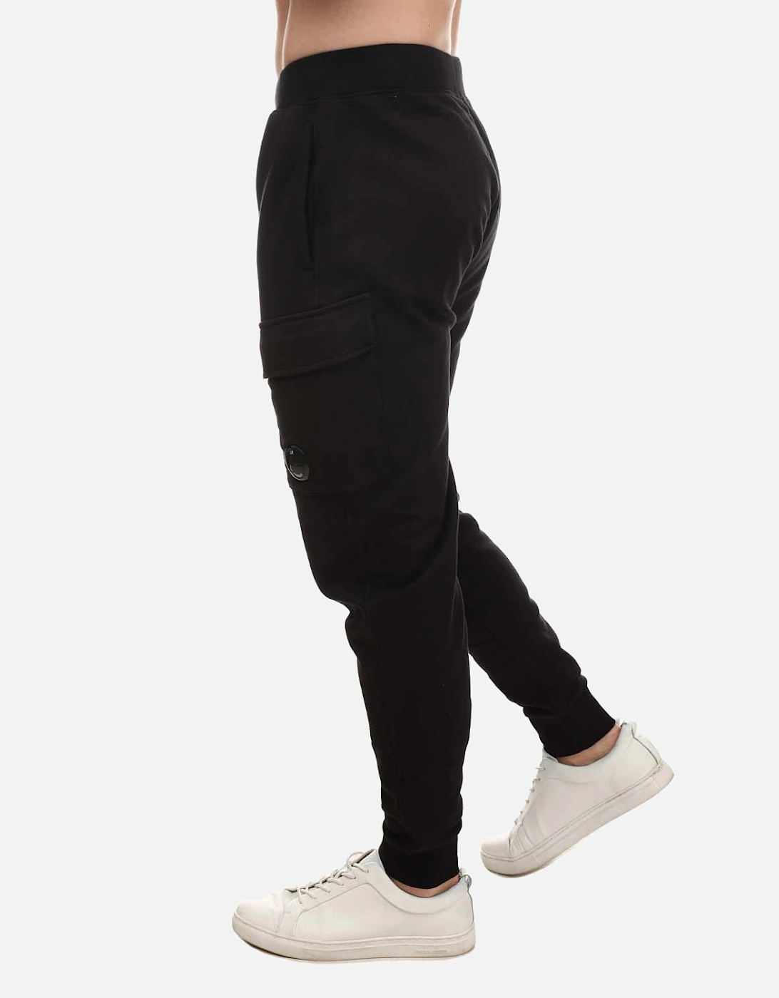 Mens Diagonal Raised Fleece Cargo Sweatpants