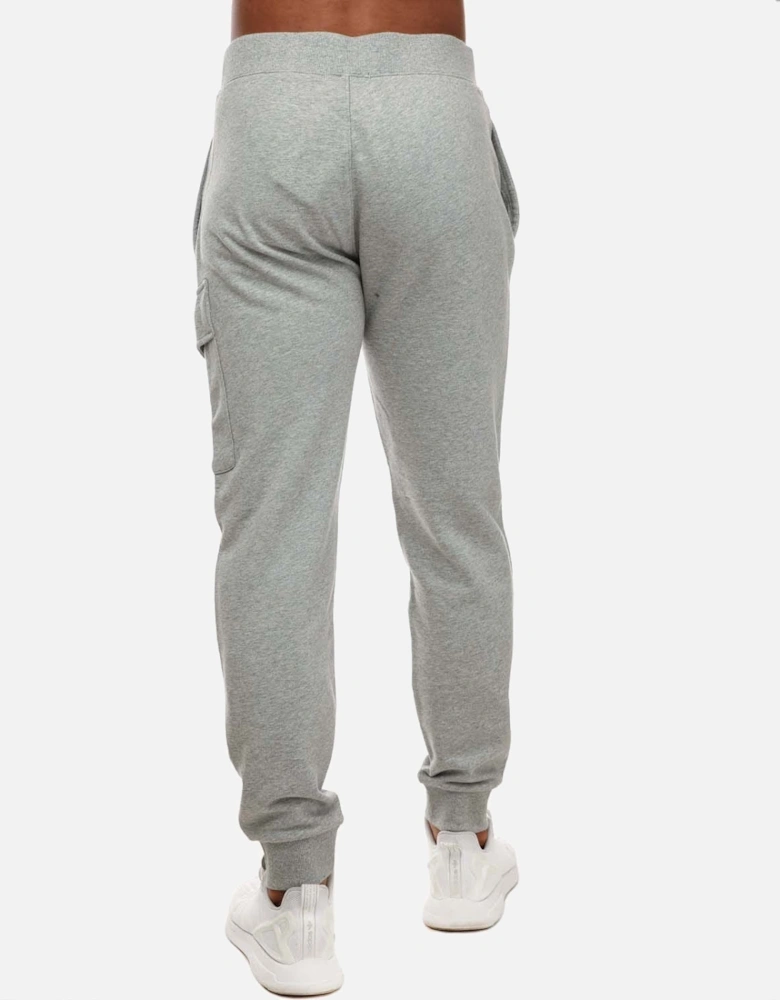 Mens Diagonal Raised Fleece Cargo Sweatpants