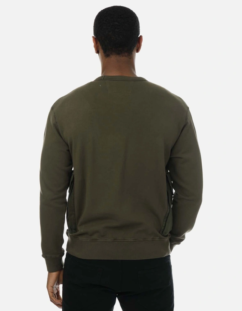 Mens Cotton Fleece Mixed Sweatshirt