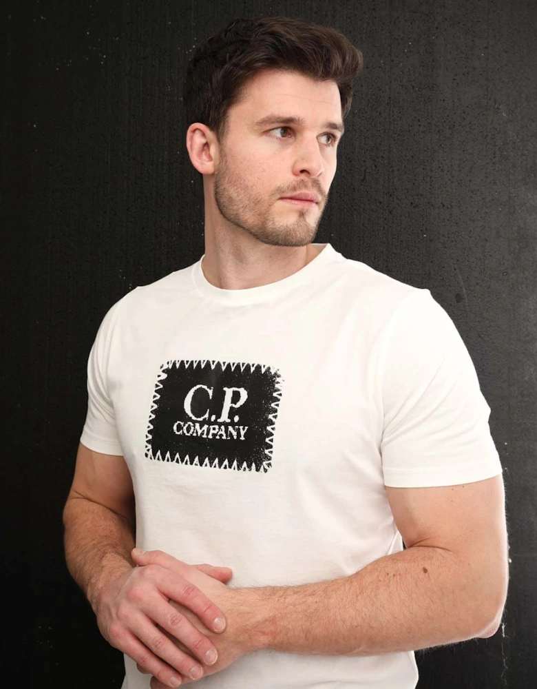 Mens Jersey Label Style Logo T-Shirt