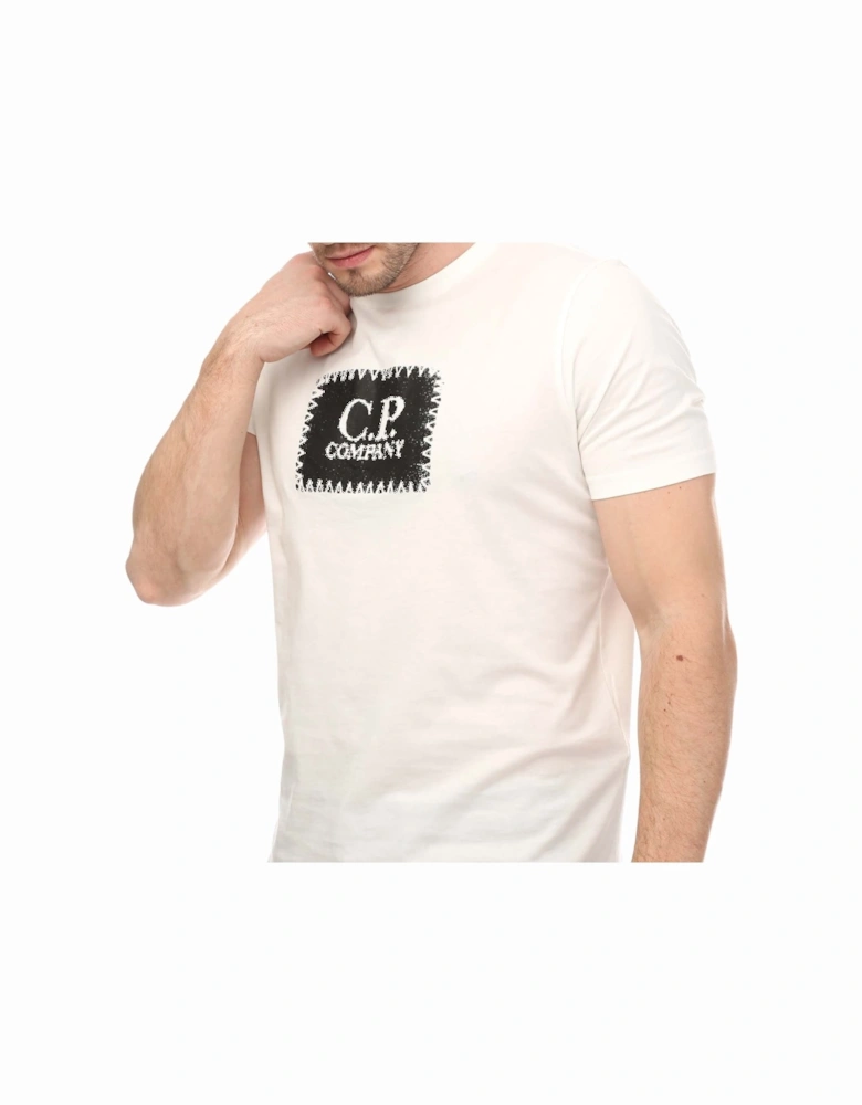 Mens Jersey Label Style Logo T-Shirt