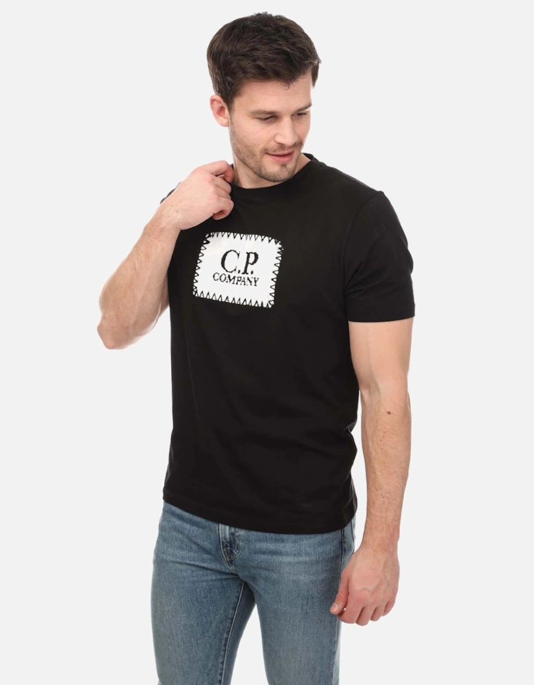 Mens Jersey Label Style Logo T-Shirt