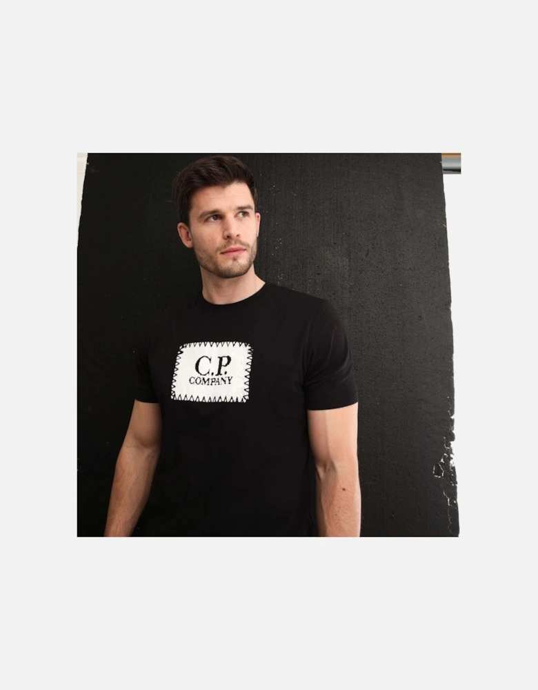 Mens Jersey Label Style Logo T-Shirt