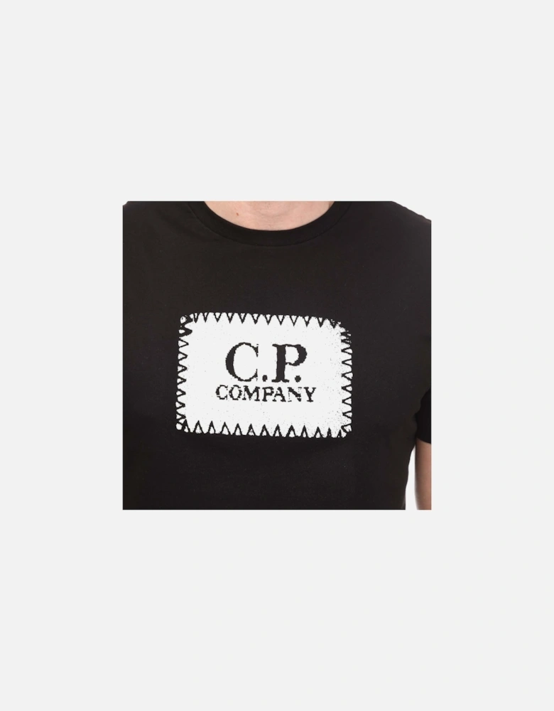 Mens Jersey Label Style Logo T-Shirt