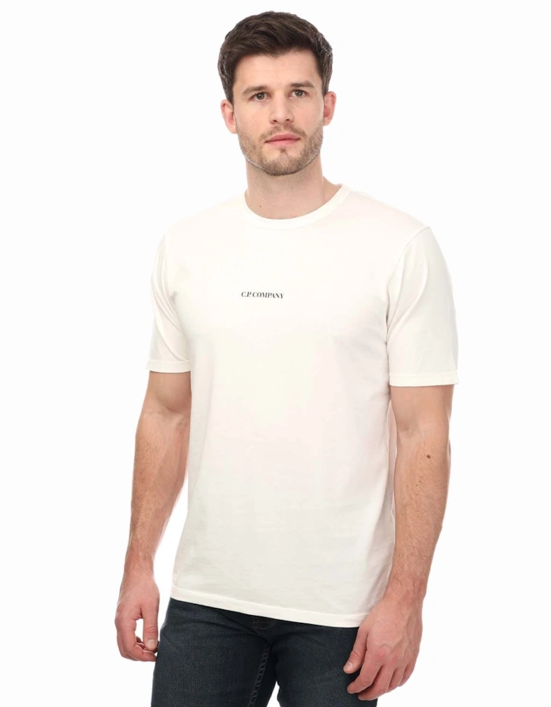 Mens 24/1 Jersey Resist Dyed Logo T-Shirt