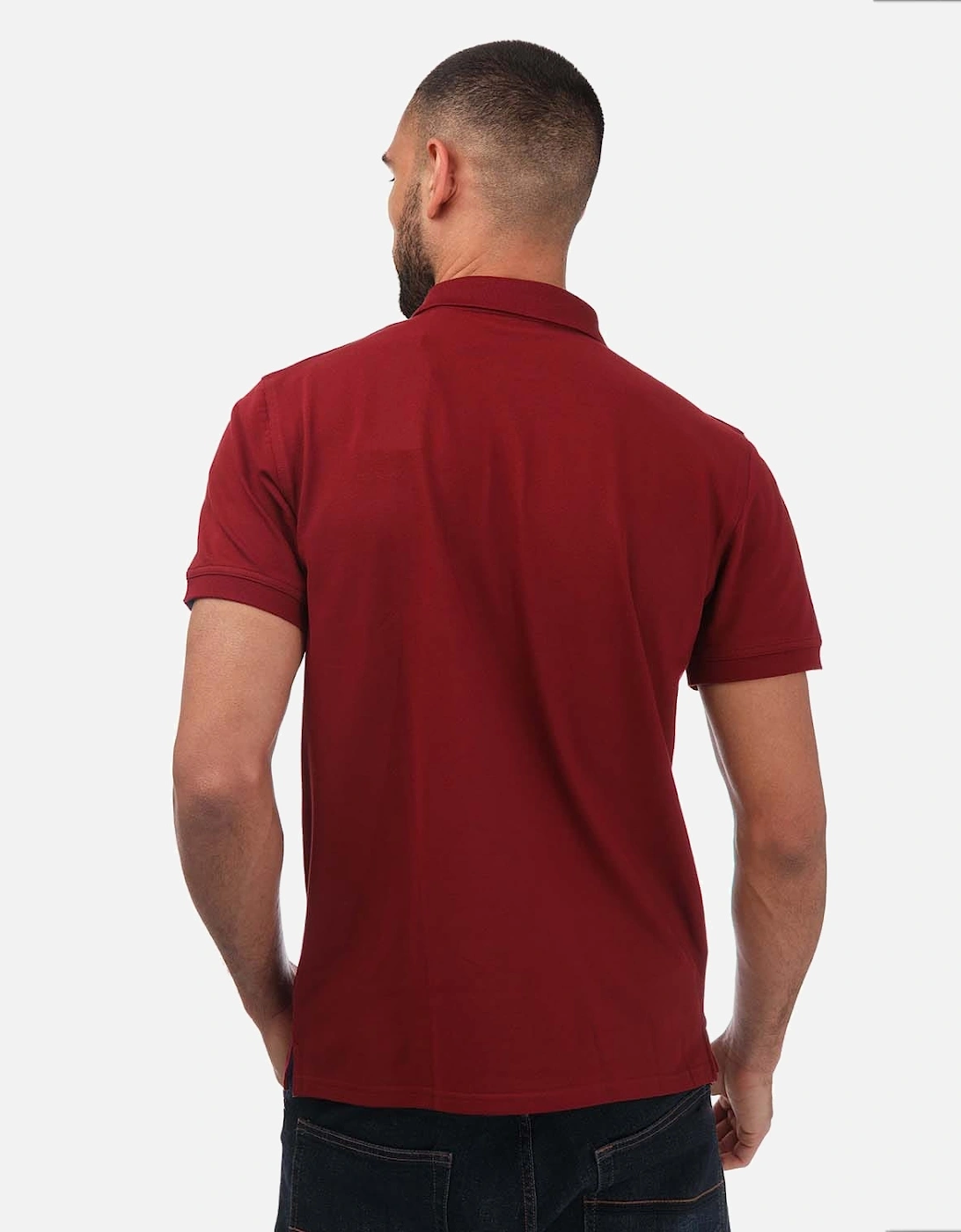 Mens Contrast Pique Polo