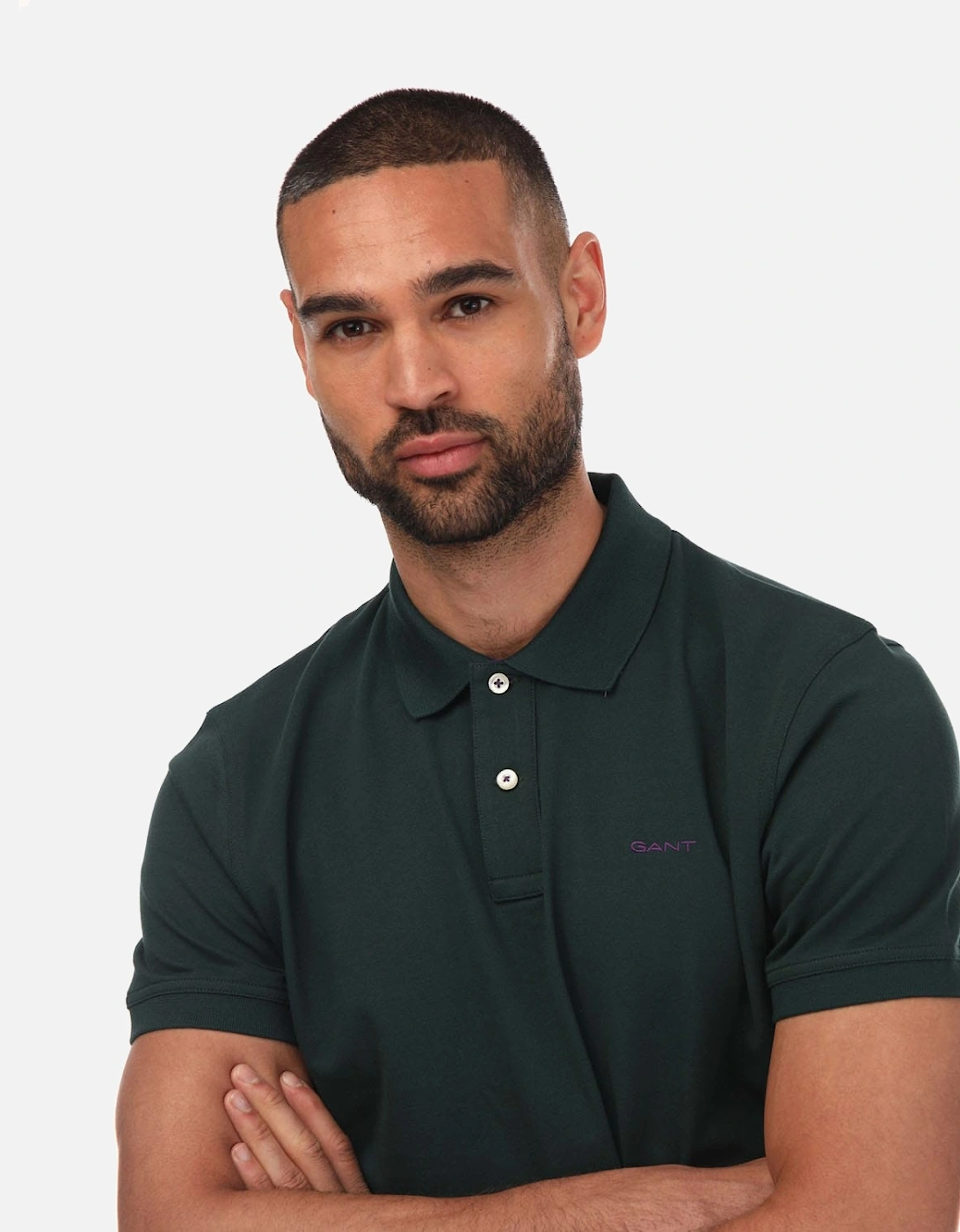 Mens Contrast Pique Polo