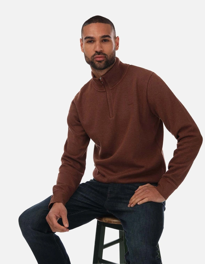 Mens Sacker Rib Half-Zip Sweatshirt