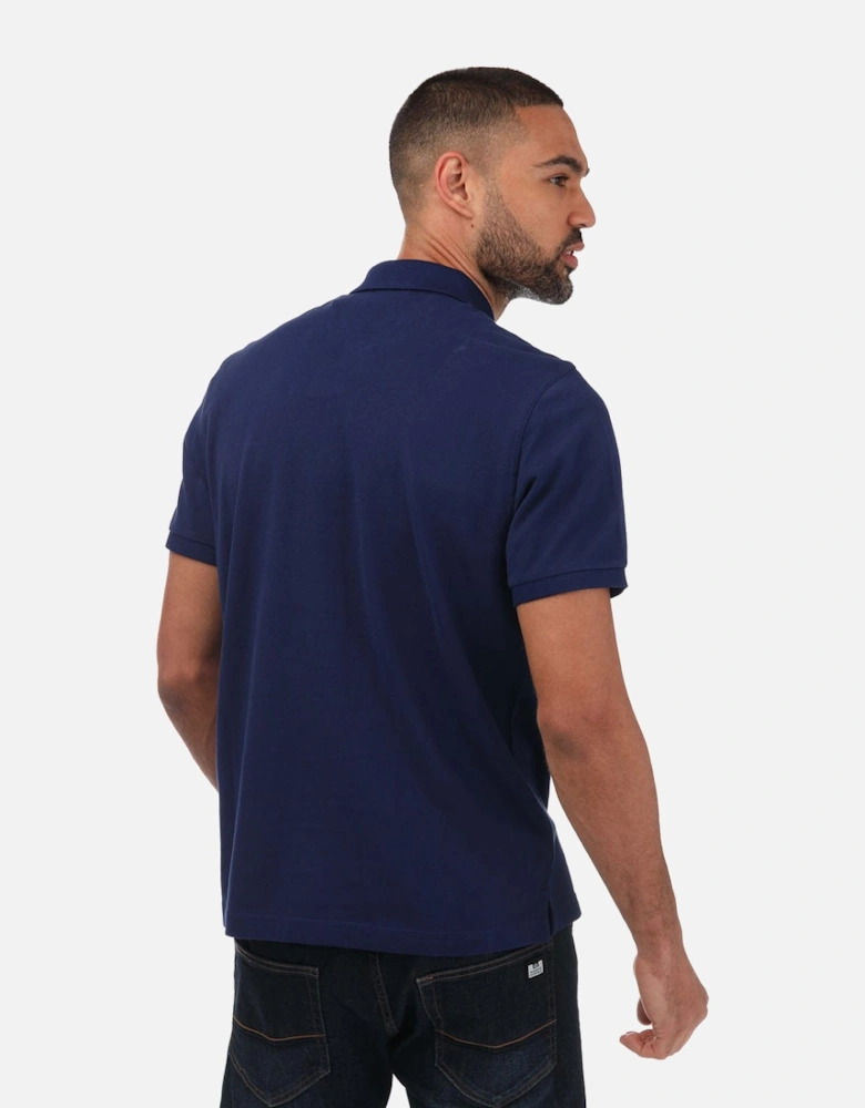 Mens Regular Fit Shield Pique Polo