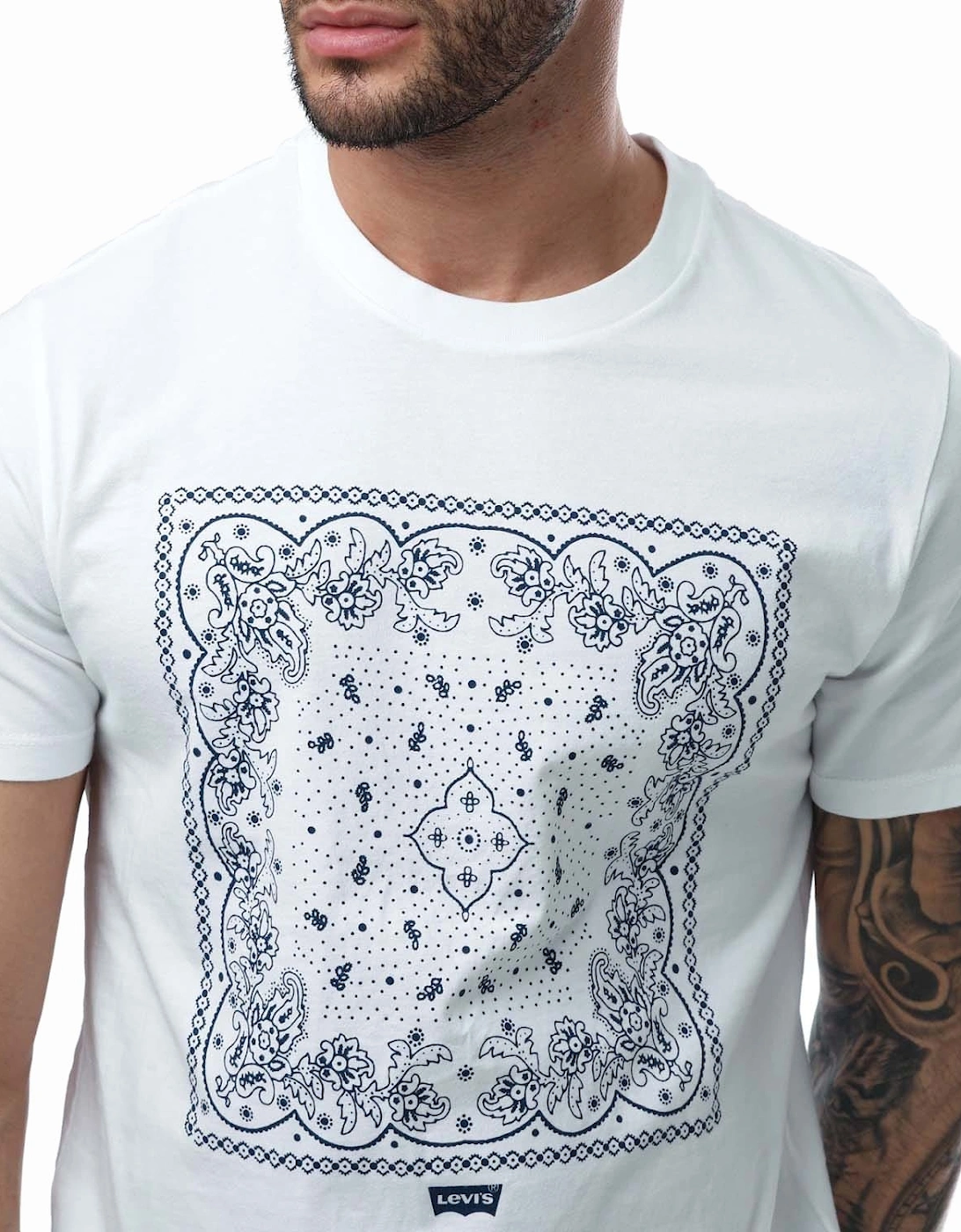 Mens Bandana Graphic Crewneck T-Shirt