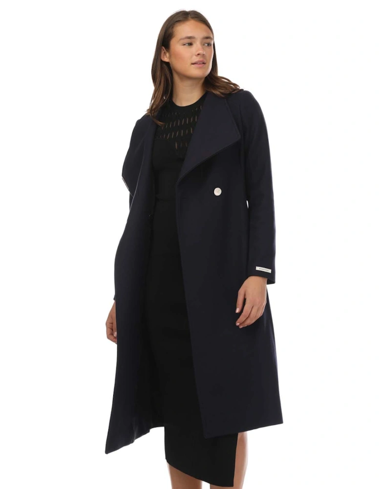 Rose Wool Wrap Coat