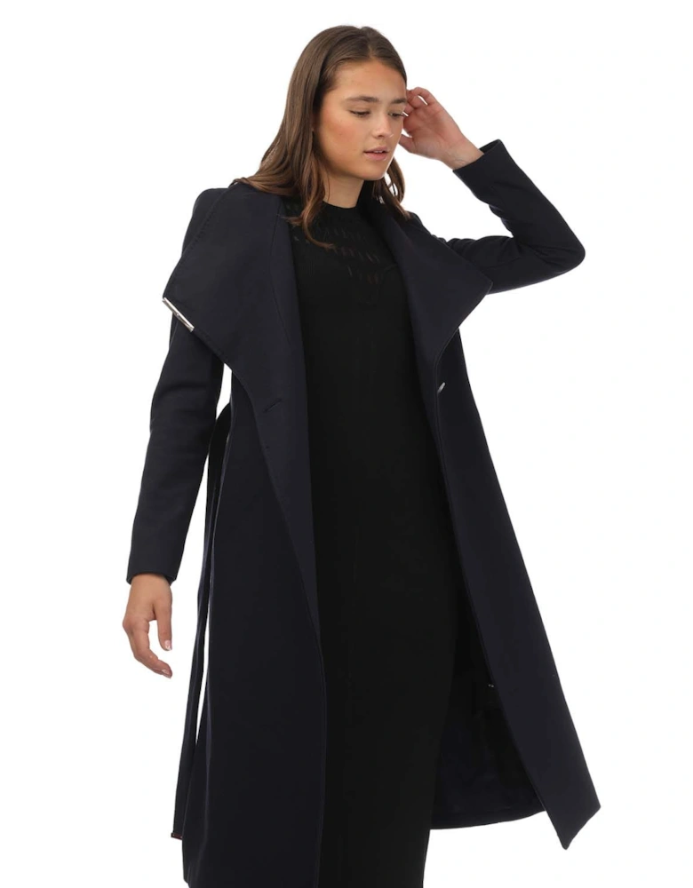 Rose Wool Wrap Coat