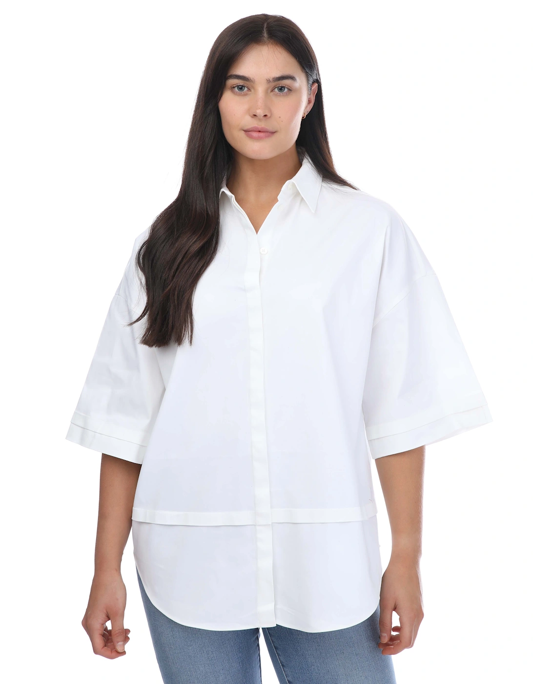 Ted Baker Women's Orlanda Oversized 3/4 Length Shirt - White - Size: 10