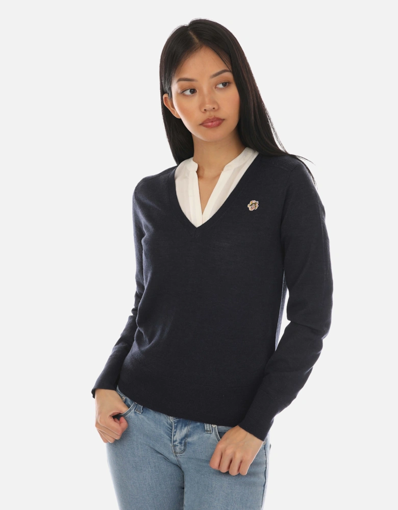 Abiygal Merino Wool V Neck Sweater - Abiygal Merino Wool V-Neck Jumper