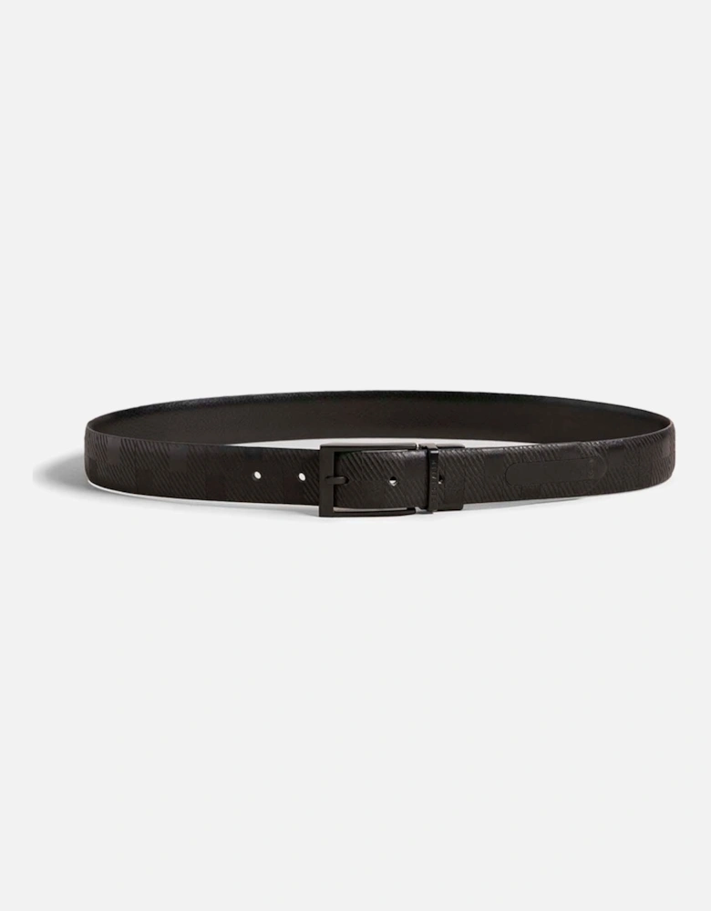 Checkinn House Check Leather Belt