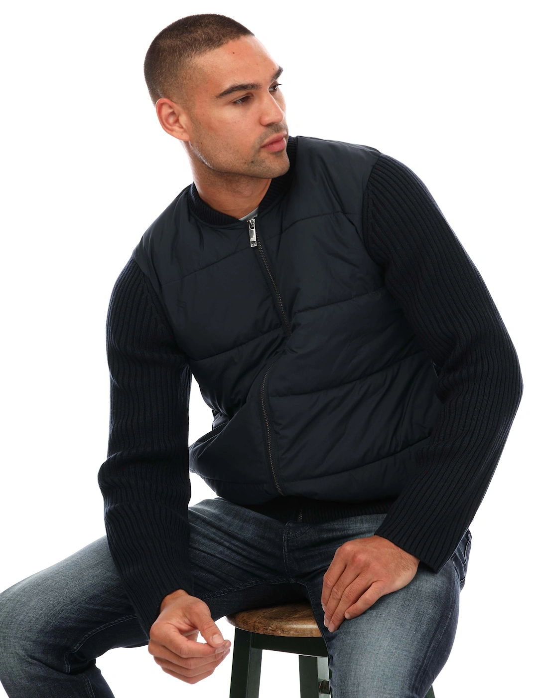 Mens Spores Regular Wadded Zip Through