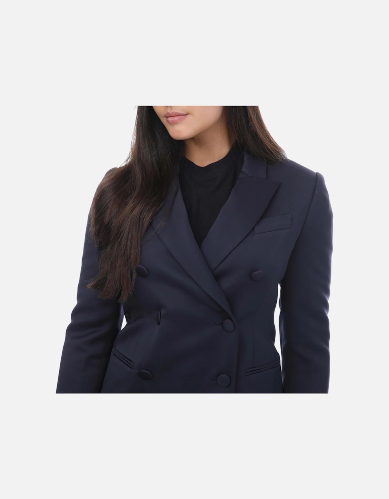 Seraph Double Breasted Satin Boyfriend Blazer