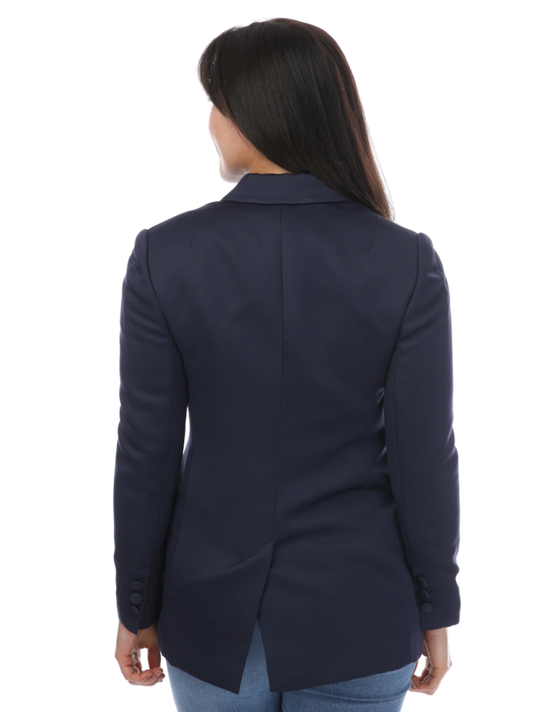 Seraph Double Breasted Satin Boyfriend Blazer