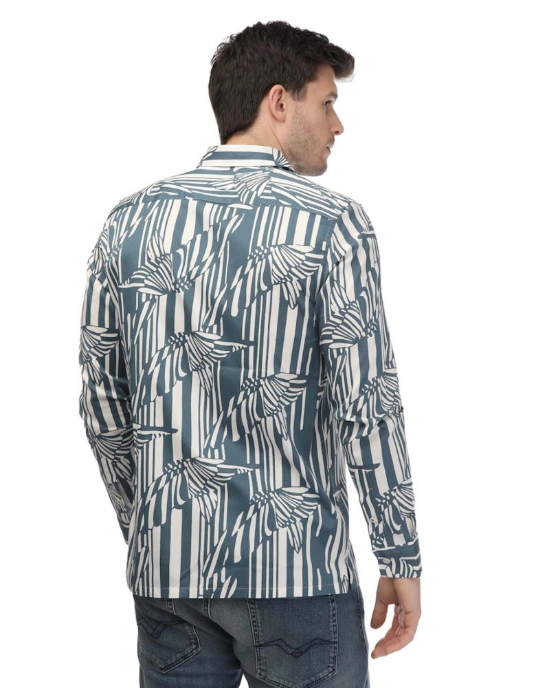 Chorley Butterfly Stripe Print Shirt