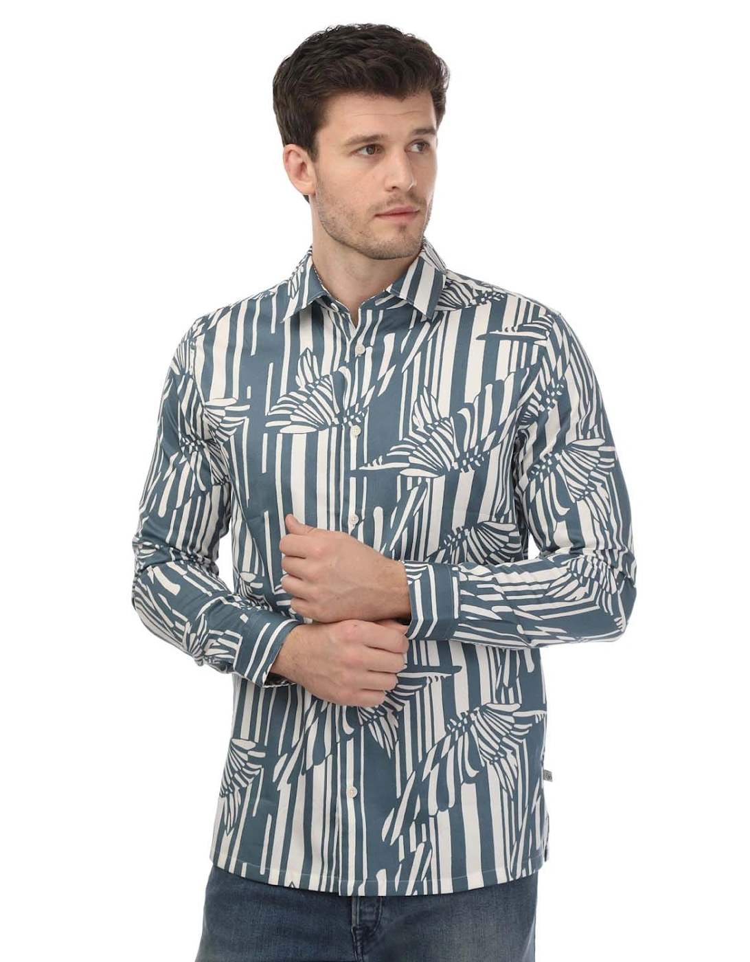 Chorley Butterfly Stripe Print Shirt, 5 of 4