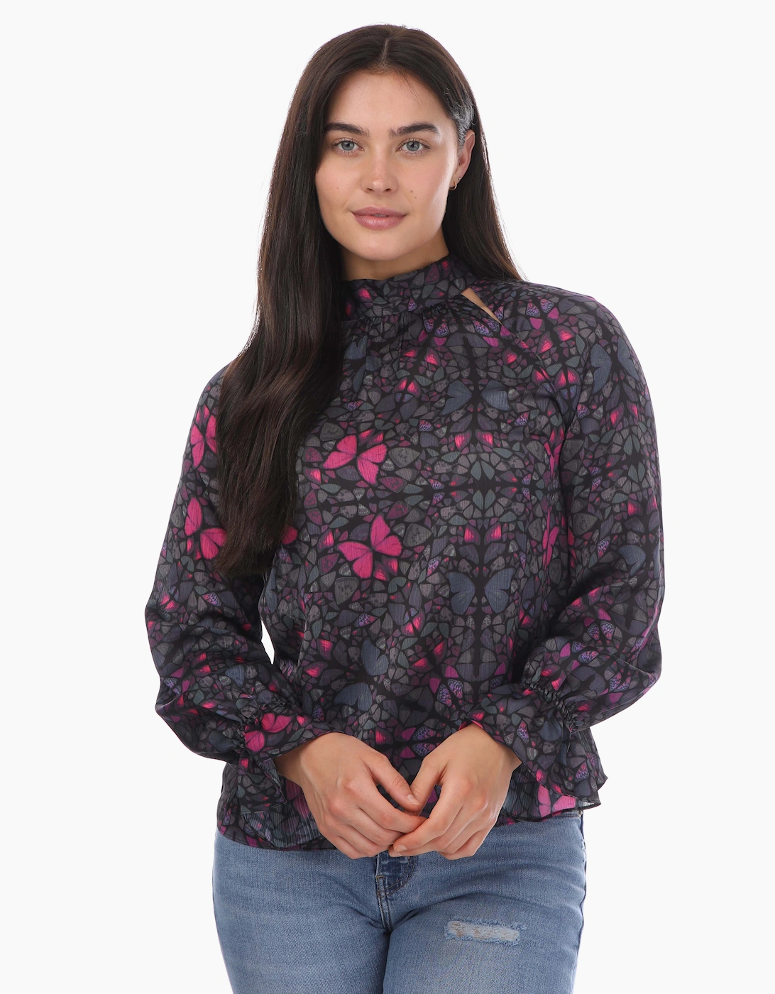 Ted Baker Women's Heiydii High Neck Blouse - Black - Size: 8