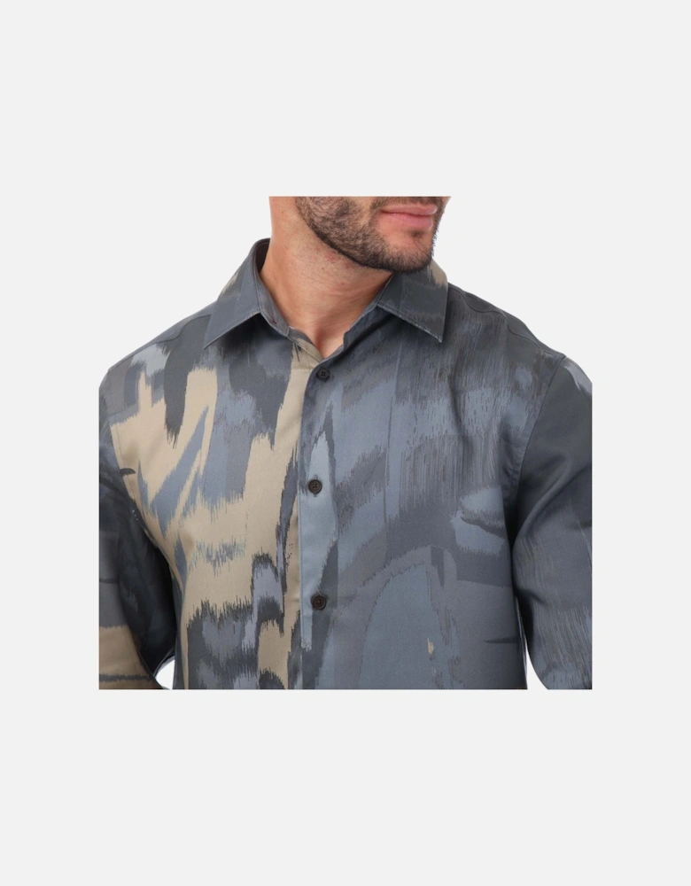 Mordun Long Sleeve Abstract Butterfly Print Shirt