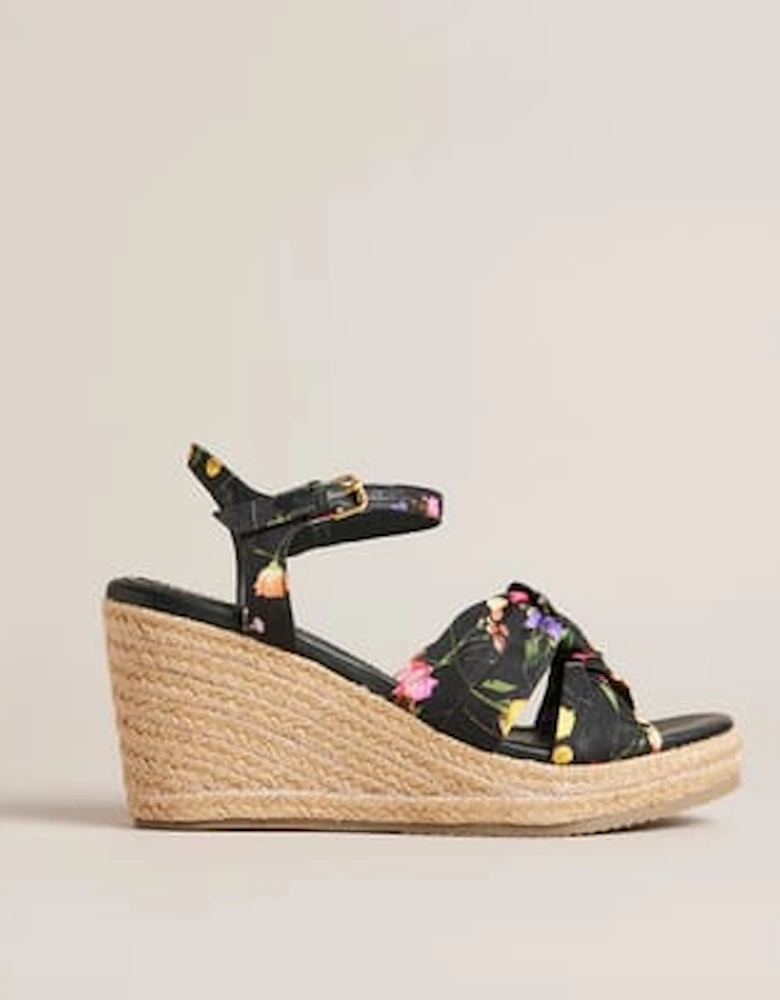 Cardone Floral Espadrille Platform Sandals