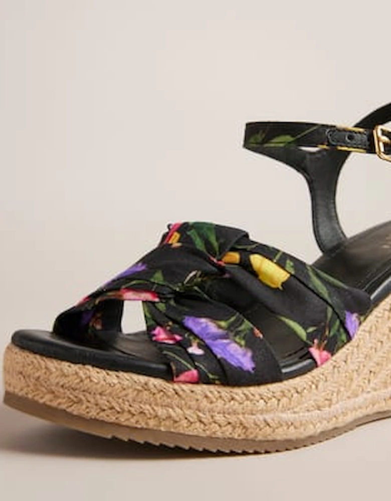 Cardone Floral Espadrille Platform Sandals