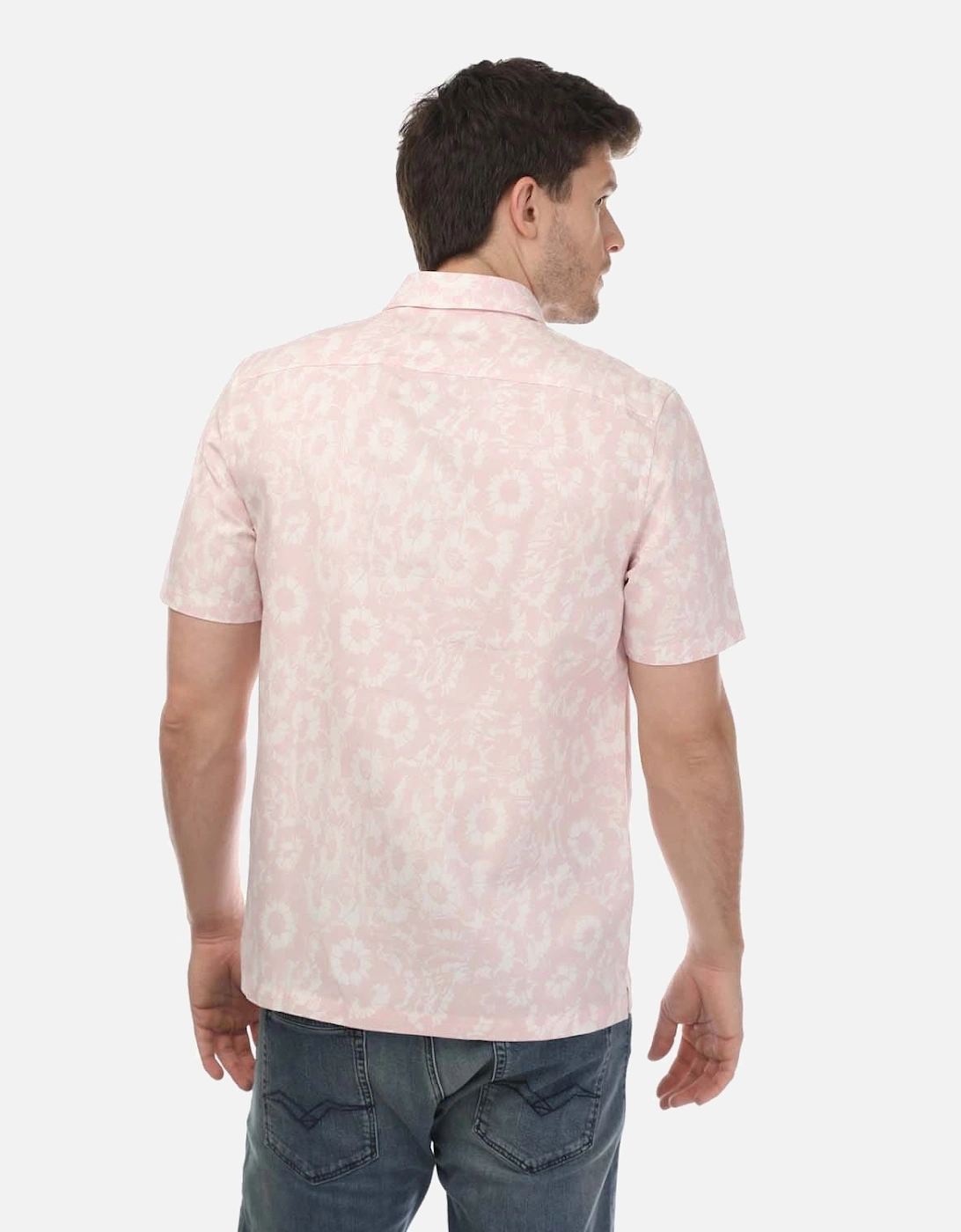 Flaisby Linen Blend Floral Print Shirt - Mens Flaisby Linen Blend Floral Print Shirt