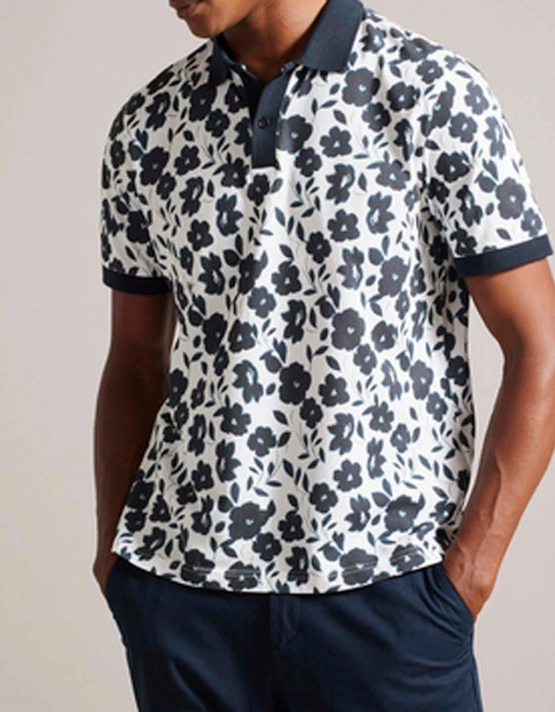 Baskets Floral Allover Print Polo