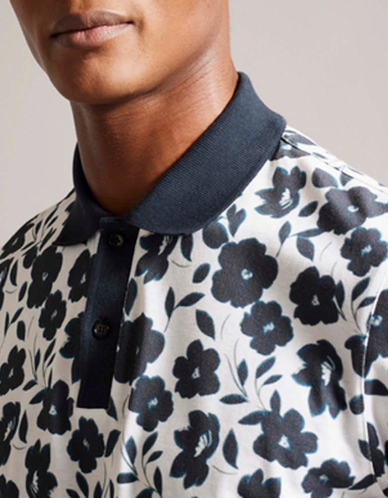 Baskets Floral Allover Print Polo