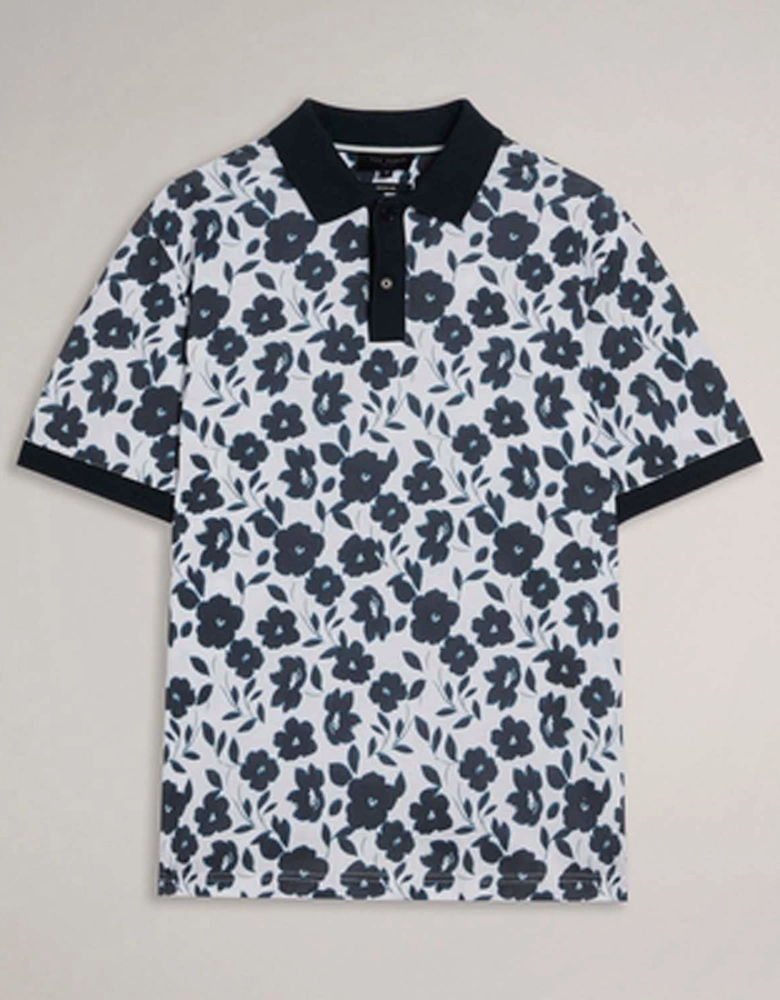 Baskets Floral Allover Print Polo