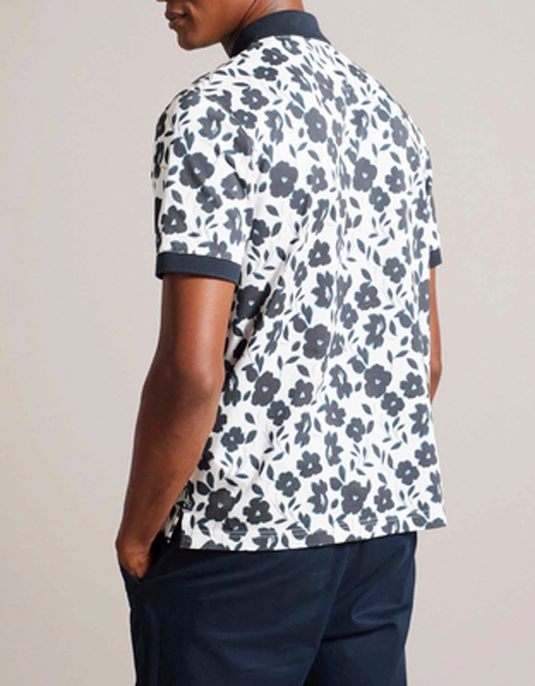 Baskets Floral Allover Print Polo