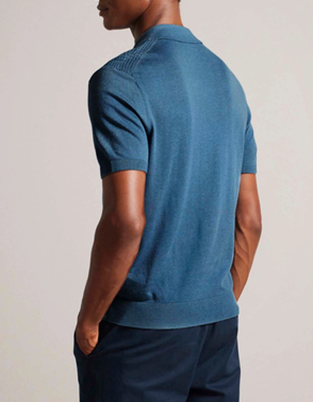 Adio Textured Front Polo Shirt