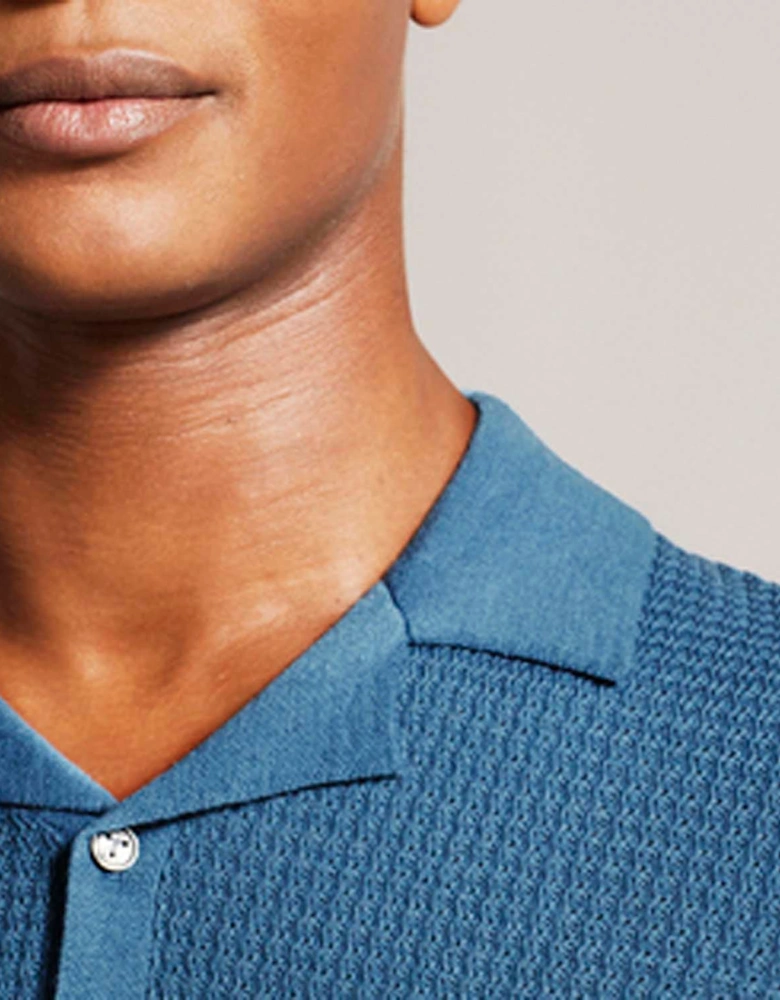 Adio Textured Front Polo Shirt