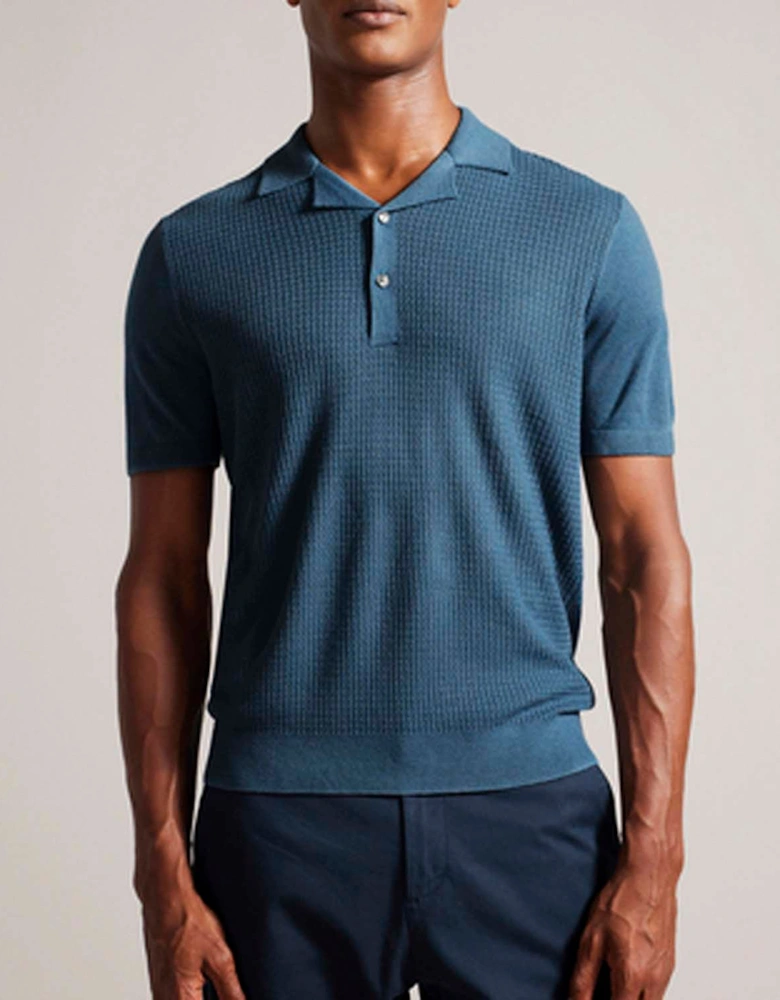 Adio Textured Front Polo Shirt