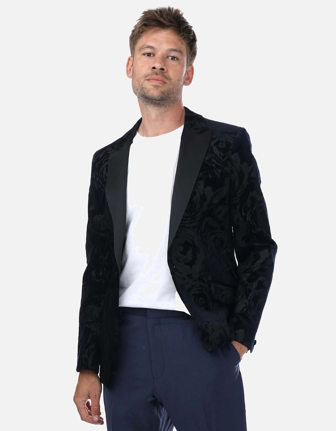 Bathj Velvet Jacquard Rose Blazer, 5 of 4