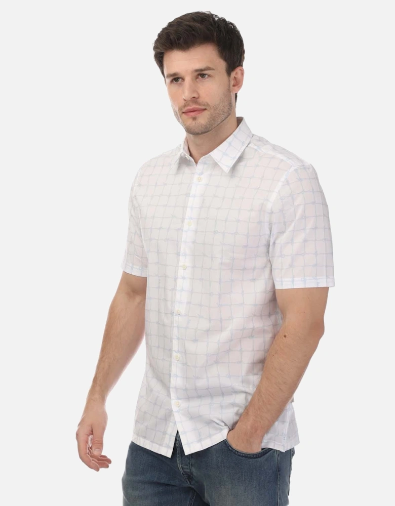 Udine Short Sleeve Rope Print Checked Shirt