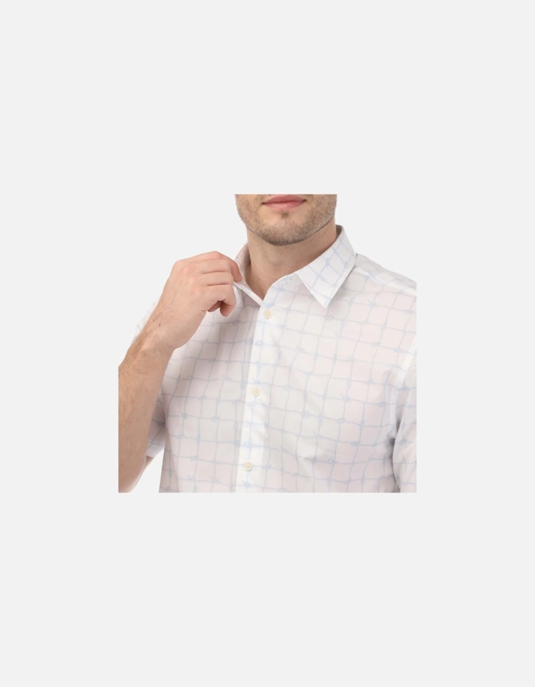 Udine Short Sleeve Rope Print Checked Shirt