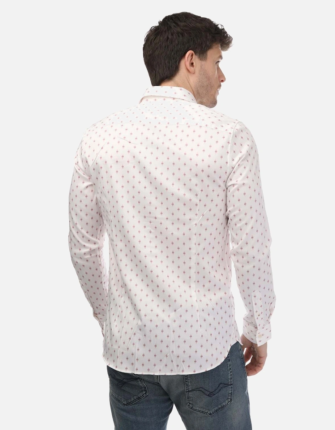 Ardea Long Sleeve Geo Print Shirt