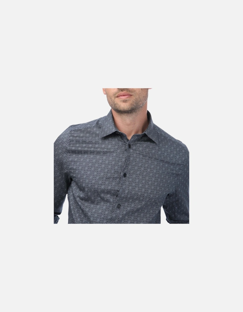 Pavia Long Sleeve Geo Print Shirt